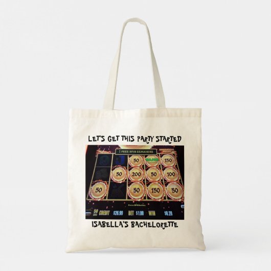 Bachelorette feest in Las Vegas Naam en foto Tote Bag (Achterkant)