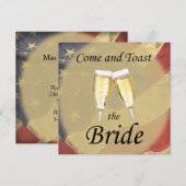 Bachelorette-feest met Amerikaanse vlag Kaart (Voorkant / Achterkant)