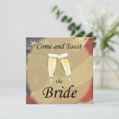 Bachelorette-feest met Amerikaanse vlag Kaart (Staand voorkant)