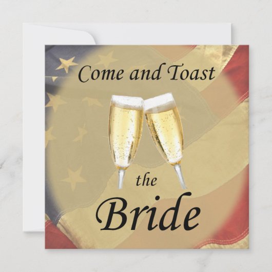 Bachelorette-feest met Amerikaanse vlag Kaart (Voorkant)