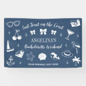 Bachelorette-feest op het strand: laatste toost aa spandoek (Horizontaal)