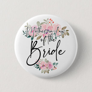 Bachelorette-feest Schoonmoeder De Bruid Matchin Ronde Button 5,7 Cm