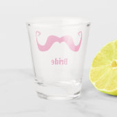 Bachelorette feest / trouwfeest roze krullende sno shot glas (Achterkant)