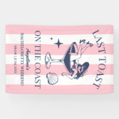 Bachelorette-feestje op het strand: laatste toost  spandoek (Horizontaal)