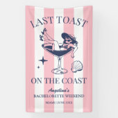 Bachelorette-feestje op het strand: laatste toost  spandoek (Verticaal)