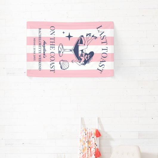 Bachelorette-feestje op het strand: laatste toost  spandoek (Insitu)