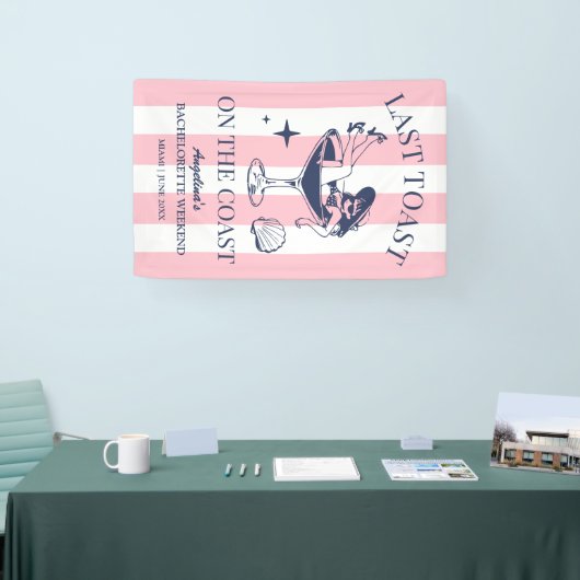 Bachelorette-feestje op het strand: laatste toost  spandoek (Beurs)