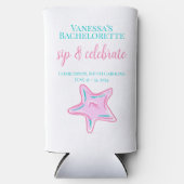 Bachelorette Feestje Slurpen en Vieren Aangepast S Seltzer Blikjeskoeler (Voorkant)