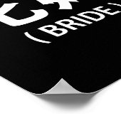 Bachelorette Fiancée Wife Bride Poster (Hoek)