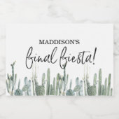 Bachelorette, FIESTA, bachelorette, scottsdale Sparkling Wijnetiket (Enkel label)