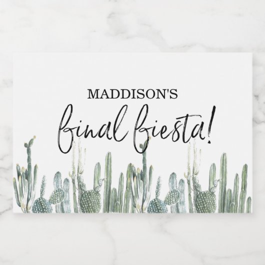 Bachelorette, FIESTA, bachelorette, scottsdale Sparkling Wijnetiket (Enkel label)