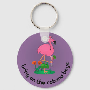 Bachelorette Flamingo/Cabana Boys Sleutelhanger