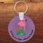 Bachelorette Flamingo/Cabana Boys Sleutelhanger (Voorkant)
