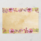 Bachelorette: Floral Jars Pink Wood Programmakaart (Achterkant)