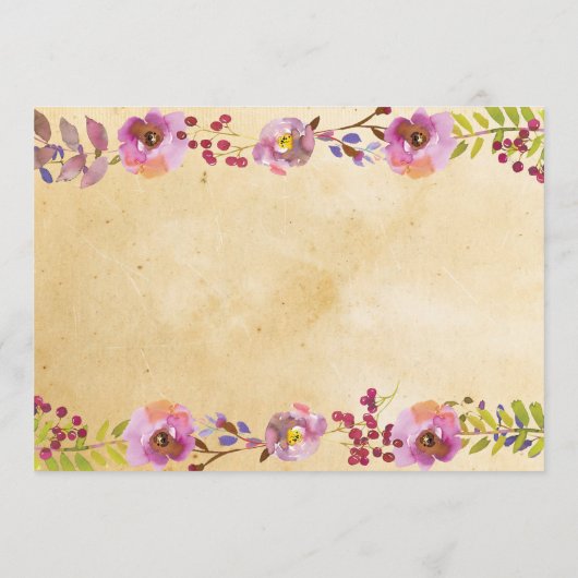 Bachelorette: Floral Jars Pink Wood Programmakaart (Achterkant)