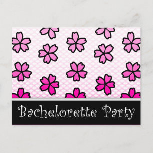 bachelorette , florale uitnodigingen