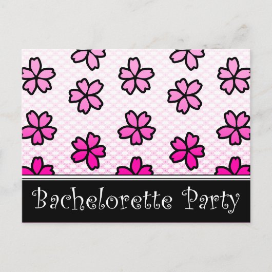 bachelorette , florale uitnodigingen (Voorkant)
