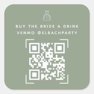 Bachelorette Fonds Koop de Bruid Een Drankje Vierkante Sticker