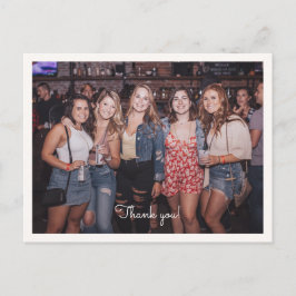 Bachelorette foto dank u briefkaart