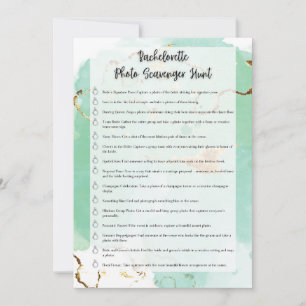 Bachelorette foto Scavenger Hunt Kaart