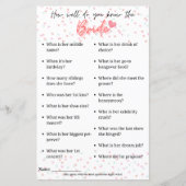 Bachelorette Game "Hoe goed ken je de bruid?" (Voorkant)
