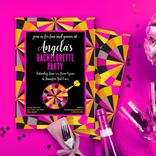 Bachelorette Game Room Girl's Theme Party Kaart