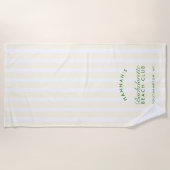 Bachelorette Geel & Groen Retro Modern Strandlaken (Voorkant)