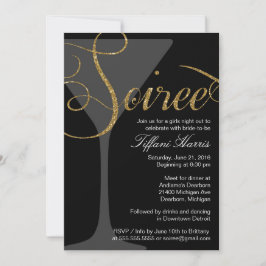 Bachelorette Girls Night Out Soiree Invitation Kaart