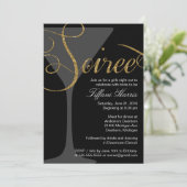 Bachelorette Girls Night Out Soiree Invitation Kaart (Staand voorkant)