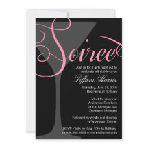 Bachelorette Girls Night Out Soiree Invitation
