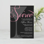 Bachelorette Girls Night Out Soiree Invitation Kaart (Staand voorkant)