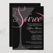 Bachelorette Girls Night Out Soiree Invitation Kaart (Voorkant / Achterkant)