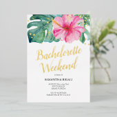 Bachelorette Girls Trip Party Folie Uitnodiging (Staand Voorkant)