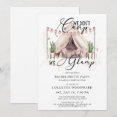 Bachelorette Glamping Party Kaart (Voorkant / Achterkant)