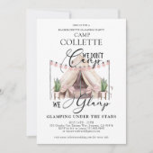 Bachelorette Glamping Party uitnodiging (Voorkant)