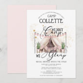 Bachelorette Glamping Party Weekend Kaart (Voorkant / Achterkant)