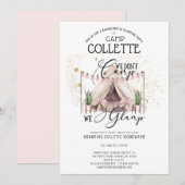 Bachelorette Glamping Party Weekend Uitnodiging (Voorkant / Achterkant)