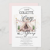 Bachelorette Glamping Party Weekend Uitnodiging (Voorkant / Achterkant)