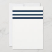 Bachelorette Gold Anchor Navy Stripes Nautical Kaart (Achterkant)