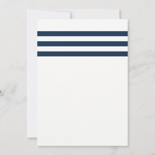 Bachelorette Gold Anchor Navy Stripes Nautical Kaart (Achterkant)