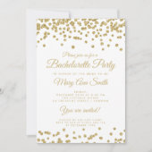 Bachelorette Gold Faux Glitter Confetti Kaart (Voorkant)