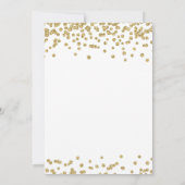 Bachelorette Gold Faux Glitter Confetti Kaart (Achterkant)
