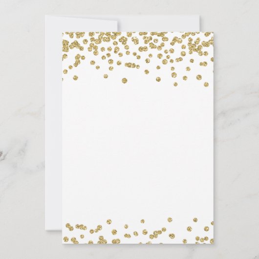 Bachelorette Gold Faux Glitter Confetti Kaart (Achterkant)