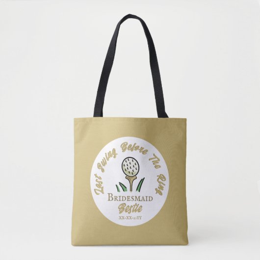 Bachelorette Golf gepersonaliseerde bruidsmeisje g Tote Bag (Voorkant)