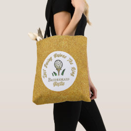 Bachelorette Golf Party Gepersonaliseerde Gouden G Tote Bag
