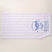 Bachelorette Groene & Gele Moderne Strandhanddoek Strandlaken (Voorkant)