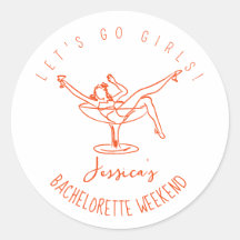 Bachelorette gunst gepersonaliseerde sticker