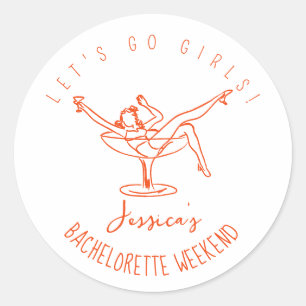 Bachelorette gunst gepersonaliseerde sticker