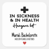 Bachelorette Hangover Kit Stickers (Voorkant)
