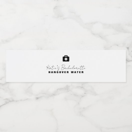 Bachelorette Hangover Water Etiket (Enkel label)